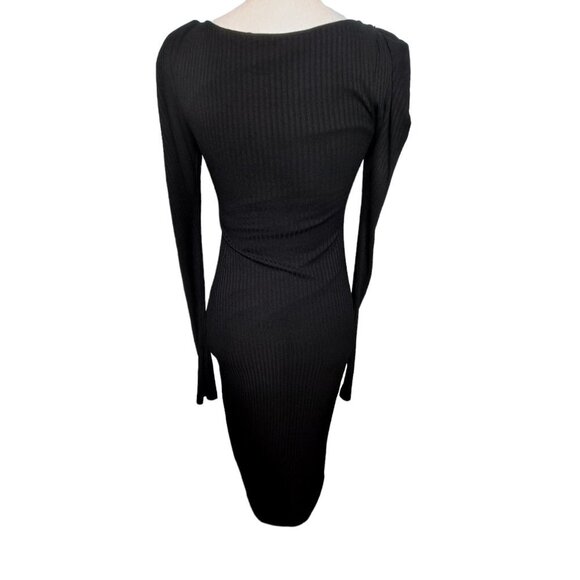 Revolve A.L.C. Dafne Black Puffy Shoulder Midi Dress Size XS/TP - Picture 3 of 7